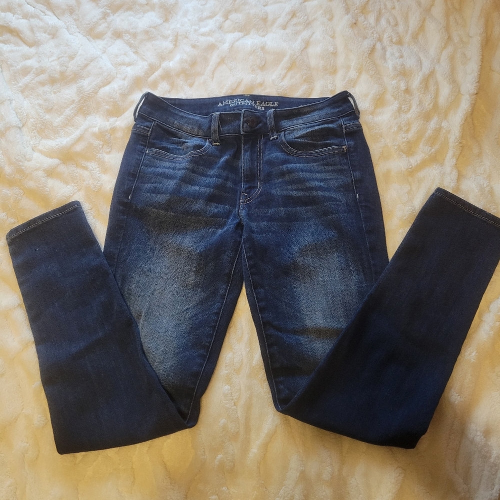 American Eagle Outfitters Women's Blue Jean Jeggings size 6 Regular